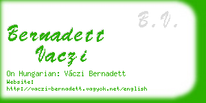 bernadett vaczi business card